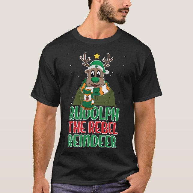 Rudolph Rebel Reindeer T Shirt (Framsida)