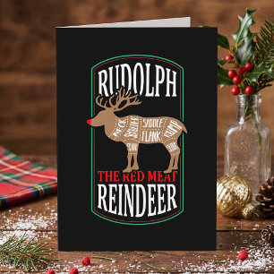 Rudolph Red Kött Reindeer Kort