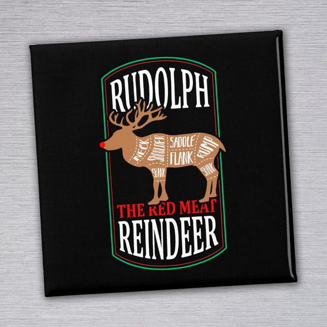 Rudolph Red Kött Reindeer Magnet (Skapare uppladdad)