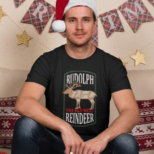 Rudolph Red Kött Reindeer T Shirt