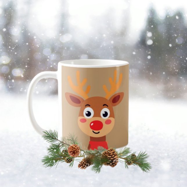 Rudolph Red Nose Reindeer Coffee Mugg (Skapare uppladdad)