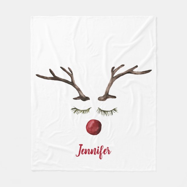 Rudolph Red Nose Reindeer Fleecefilt (Framsidan)