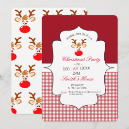 Rudolph Red Nose Reindeer-inbjudan Inbjudningar