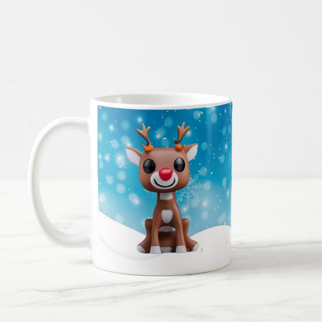Rudolph Red Nose Reindeer jul Mugg (Vänster)