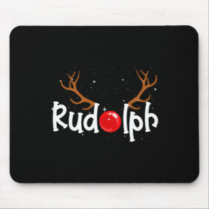 Rudolph Red Nose Reindeer Jul Roligt Musmatta