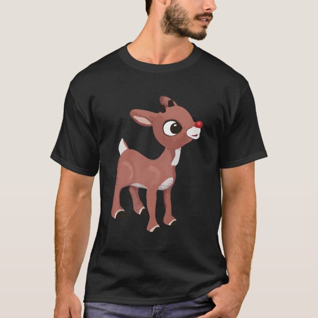 Rudolph Red Nposed Reindeer Pajamas T Shirt (Framsida)