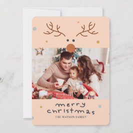 Rudolph Rednos Reindeer julhälsningskort Julkort