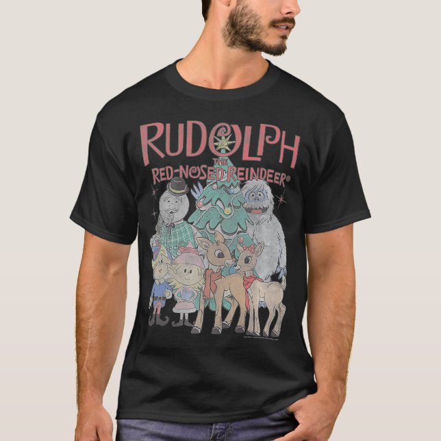 Rudolph RedNposed Reindeer Jul Speciell Gr T Shirt (Framsida)