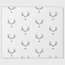 Rudolph Reindeer Antlers Red Nose Shiny Helgdag