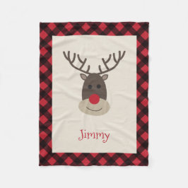 Rudolph Reindeer Personlig Fleece Blanket