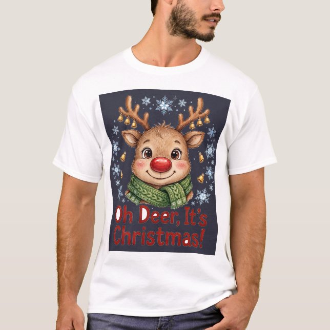 Rudolph ren — jul t shirt (Framsida)