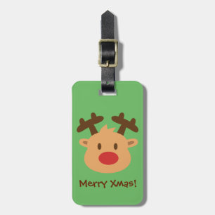 Rudolph Renkalender Barn Bagage Tag Bagagebricka