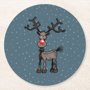 Rudolph Renkalender Koft Underlägg Papper Rund
