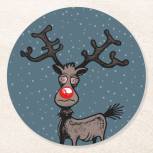 Rudolph Renkalender Koft Underlägg Papper Rund