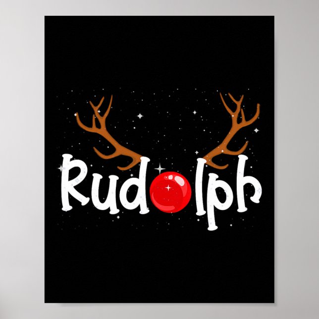 Rudolph Röda Näsan Ren Jul Kul  Poster (Framsidan)
