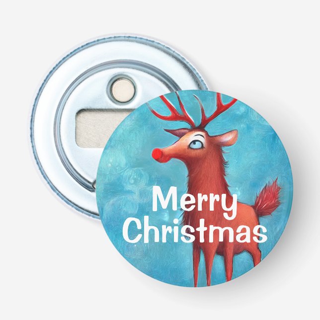 Rudolph, rödnosad renar flasköppnare (Framsidan)