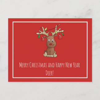 Rudolph, rödnosad renar vykort