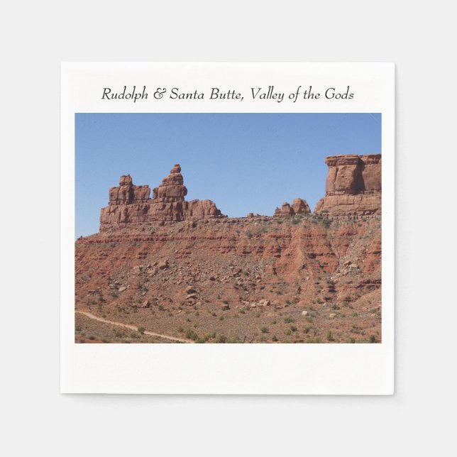 Rudolph & Santa Butte, Gods Valley, Utah Pappersservett (Framsidan)