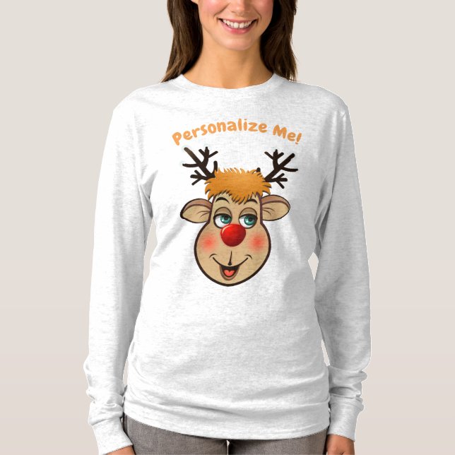 Rudolph - Santa's Red-Nposed Reindeer T-shirt (Framsida)