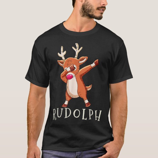 Rudolph Santas Reindeers Family Matching Outfit Ch T Shirt (Framsida)