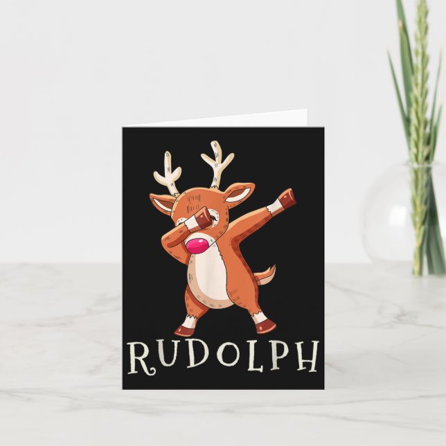Rudolph Santas Renfamilj Matchande Utstyrsdelar Ch Kort (Framsida)