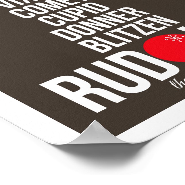 Rudolph Simple Print Poster (Hörn)