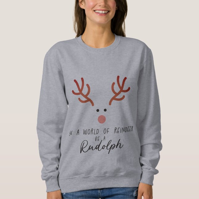 Rudolph Sweat Shirt för kvinnor T Shirt (Framsida)