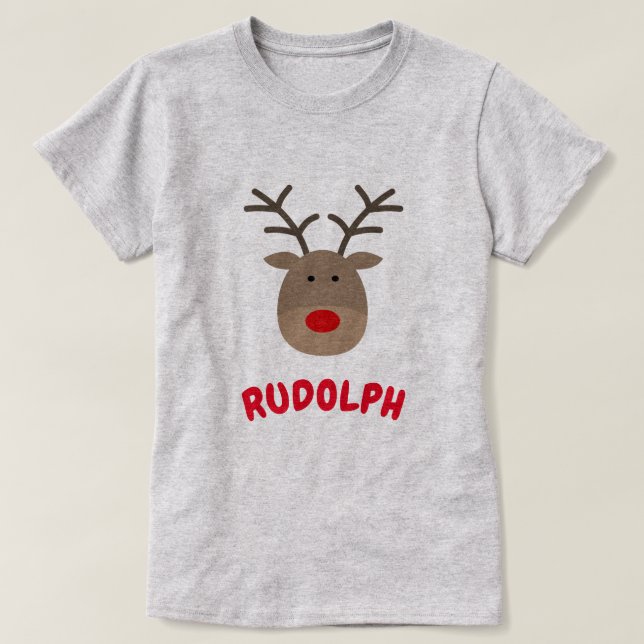 Rudolph the red nos renren jul t shirts (Design framsida)