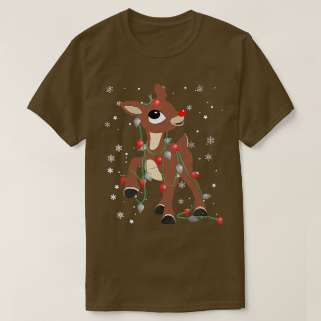Rudolph the Red Nose Reindeer För barn and Christm T Shirt (Design framsida)
