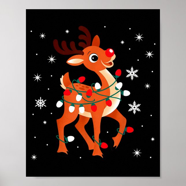 Rudolph The Red Nose Reindeer For Kids And Christm Poster (Framsidan)