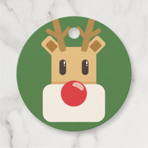 Rudolph the Red Nposed Reindeer Gåvor Etiketter