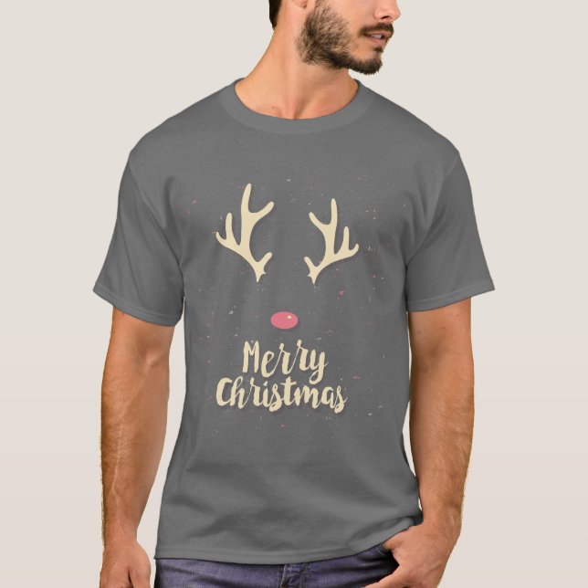 Rudolph the Red-Nposed Reindeer Manar-Shirt T Shirt (Framsida)
