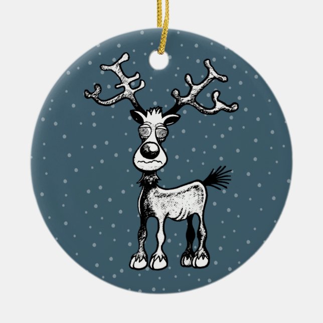 Rudolph the Reindeer jul Ornaments Julgransprydnad Keramik (Framsidan)