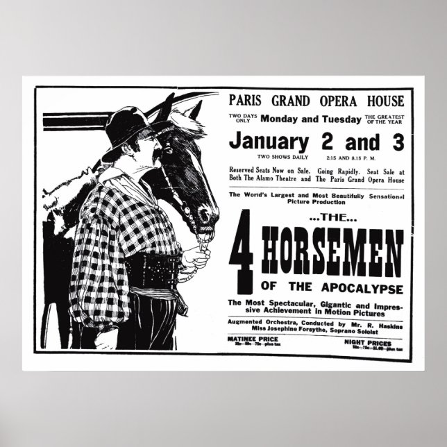 Rudolph Valentino 1921-vintagens film och poster (Framsidan)