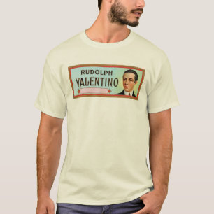 Rudolph Valentino-Anpassade Cigar-etikett Tee