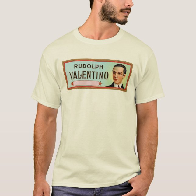 Rudolph Valentino Anpassade Cigar Label Tee (Framsida)