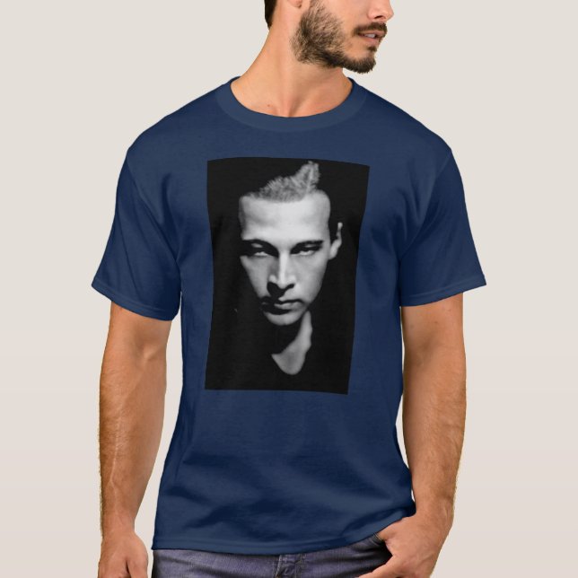 Rudolph Valentino Black and White T Shirt (Framsida)