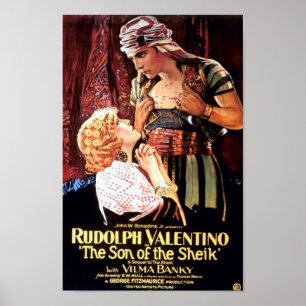 Rudolph Valentino i "The Son of the Sheikh" Poster