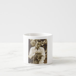 Rudolph Valentino med leopardporträtt Espressomugg