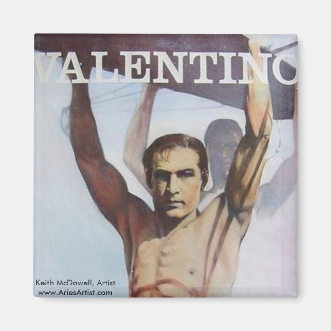 Rudolph Valentino: www.AriesArtist.com Magnet (Framsidan)