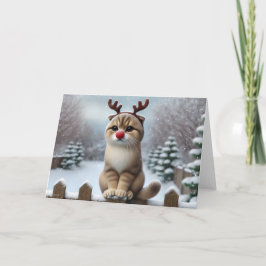 Rudolph Whiskers Christmas Card Helgkort