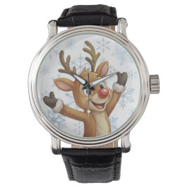 Rudolph with Blue Snowflakes Armbandsur