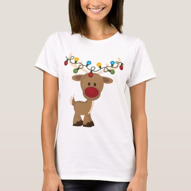 Rudolph_with_jul_Ljus-skjorta T-shirt (Framsida)