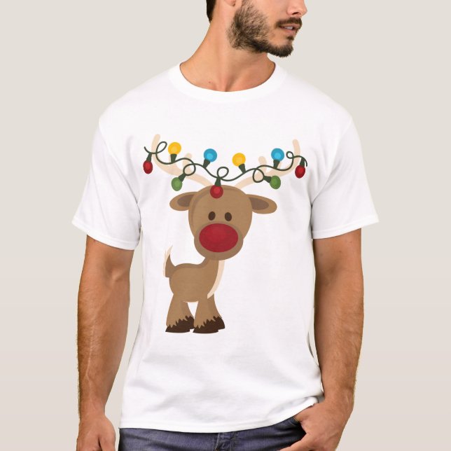 Rudolph_with_jul_Ljus-skjorta T-shirt (Framsida)