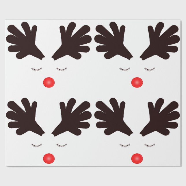 Rudolph Wrapping Papper Presentpapper (Platt)