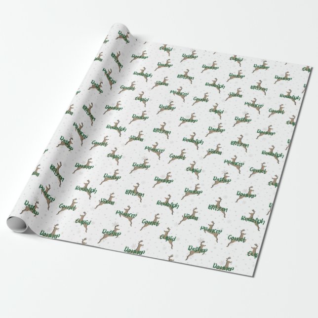 Rudolph Wrapping Papper Presentpapper (Utrullad)