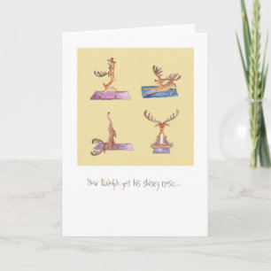 Rudolph Yoga Card Helgkort