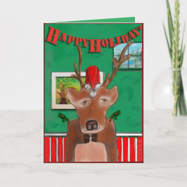 Rudolph's 3rd Cousin Glen Helgdag Card Helgkort
