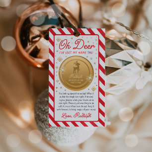 Rudolph's Borttappad Namn jul Kväll Box Filler Presentetikett