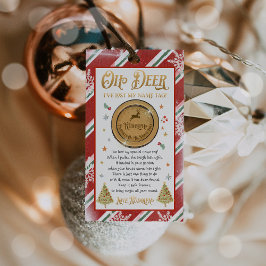 Rudolph's Borttappad Namn jul Kväll Box Filler Presentetikett